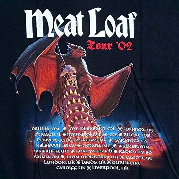 Meat Loaf "Bat Out Of Hell Tour 2002" Event Tee - Picture 4 of 9